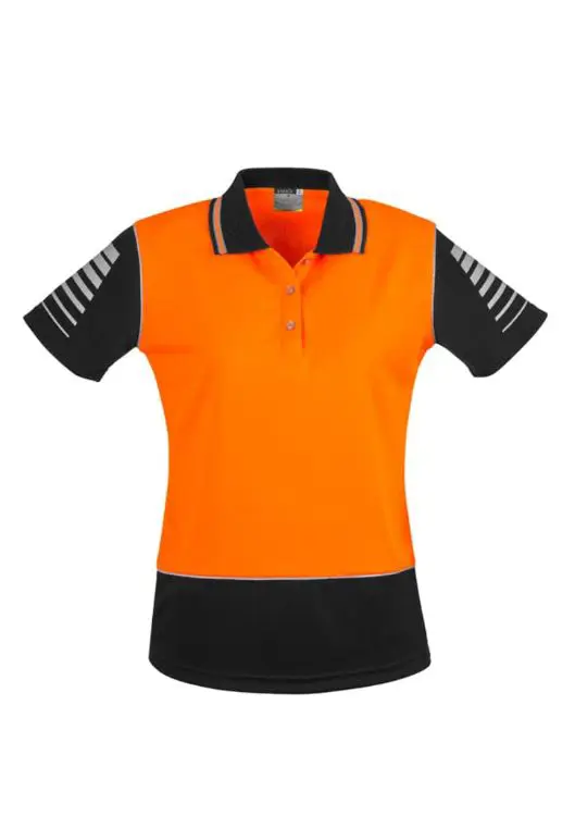 Picture of Womens Hi Vis Zone Short Sleeve Polo