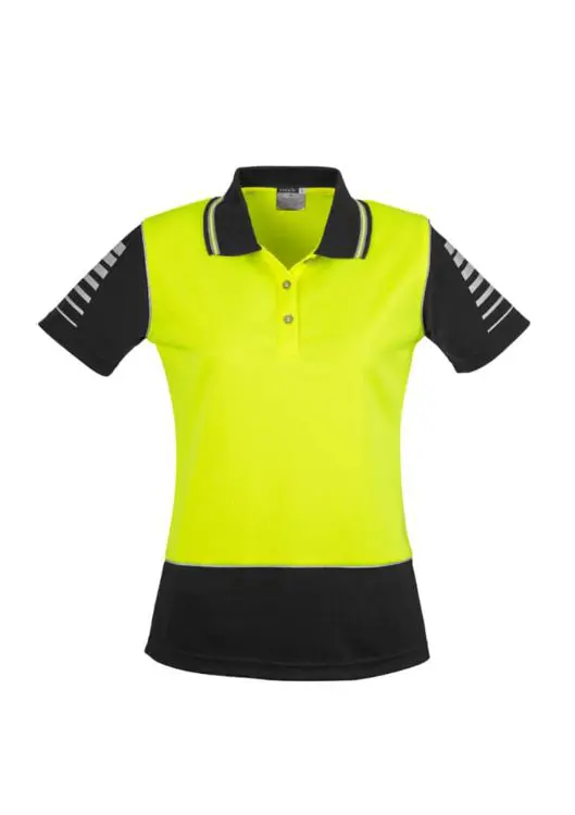 Picture of Womens Hi Vis Zone Short Sleeve Polo