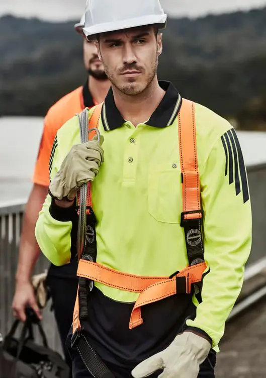 Picture of Mens Hi Vis Flux Long Sleeve Polo