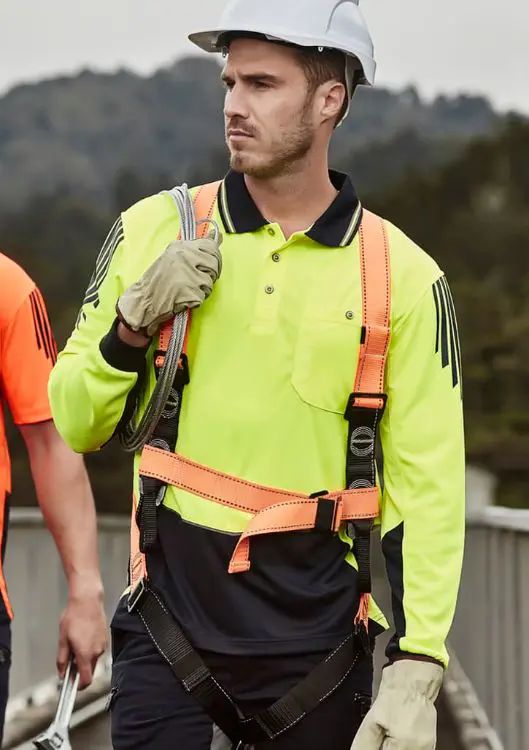 Picture of Mens Hi Vis Flux Long Sleeve Polo