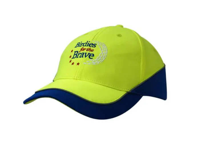 Picture of Luminescent Safety Cap with Inserts/Reflective Piping on Crown & Peak